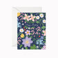 Card: Happy Birthday - Dark Blue Floral