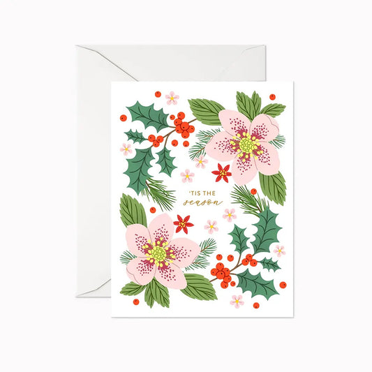 Card: Holiday - ‘Tis the Season (White Background)