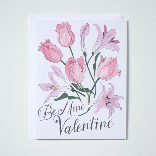 Card: Valentine - Pink Tulips