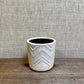 Ceramic Pot - White knit pattern Fair Isle